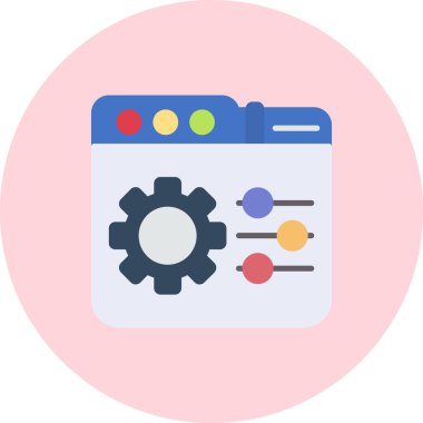 Web tasarım renk vektörü simgesi