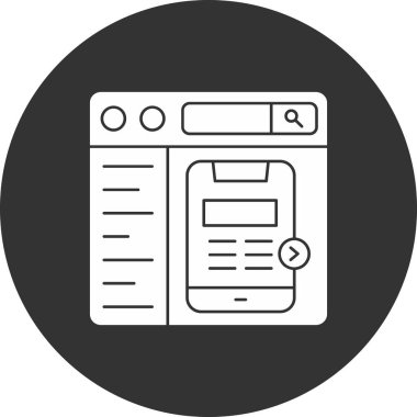 Tarayıcı. Web simgesi basit tasarım