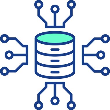 veritabanı. Web simgesi basit illüstrasyon