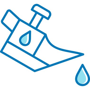 Su musluğu ikonu vektör illüstrasyonu