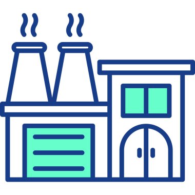 Fabrika Binası. Basit illüstrasyon