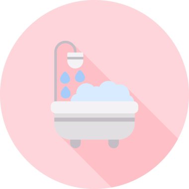 Duş. Web simgesi vektör illüstrasyonu