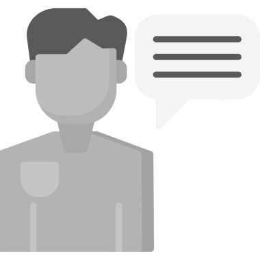 Solid biçimi ile sohbet ileti simgesi