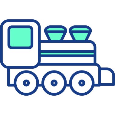 tren. Web simgesi basit illüstrasyon