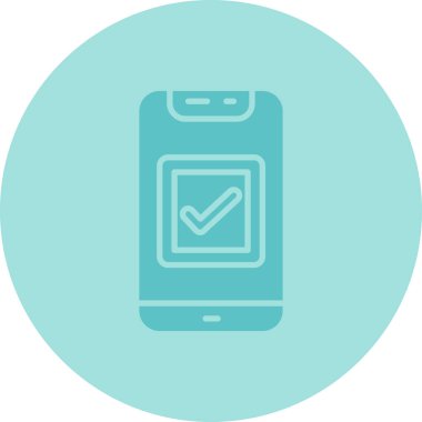 Simge, vektör illüstrasyonunu kontrol et