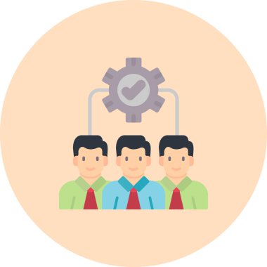 takım çalışması düz vektör simgesi