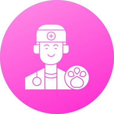 Steteskoplu bir doktorun vektör çizimi