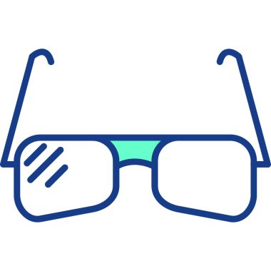 gözlük simgesi vektör illüstrasyonu