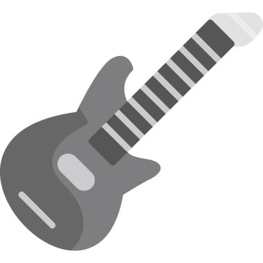 Gitar simgesi vektörü web ve mobil uygulama tasarımınız için beyaz arkaplanda izole edildi. gitar logosu kavramı