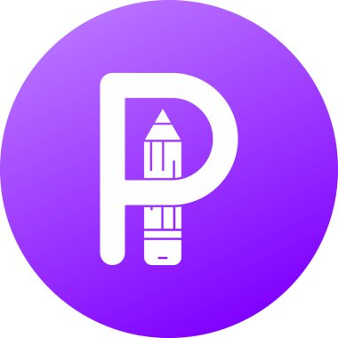 Bir p harfinin vektör illüstrasyonu