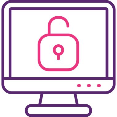 Kilit. Web simgesi basit illüstrasyon