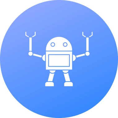 robot. Web simgesi basit illüstrasyon