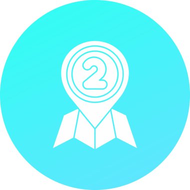 güzel kazanan yer kabartma vektör simgesi