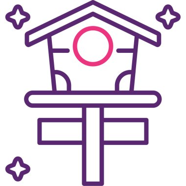 Bir ev simgesinin vektör illüstrasyonu