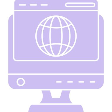 İnternet web simgesi basit tasarım