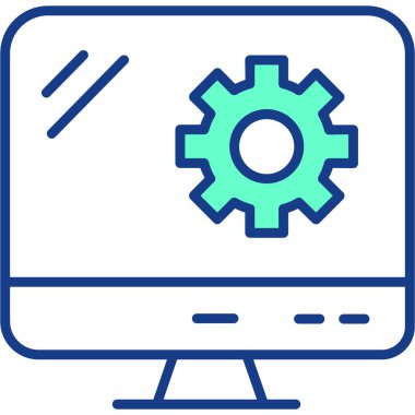 Bilgisayar. Web simgesi basit tasarım