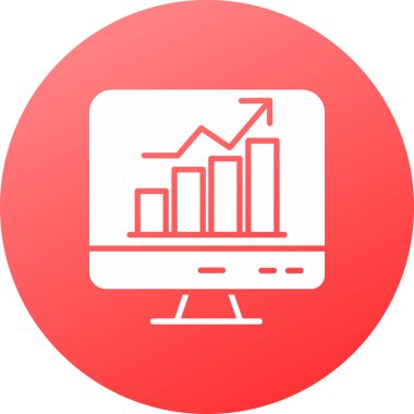 İş grafiğinin vektör illüstrasyonu modern simge