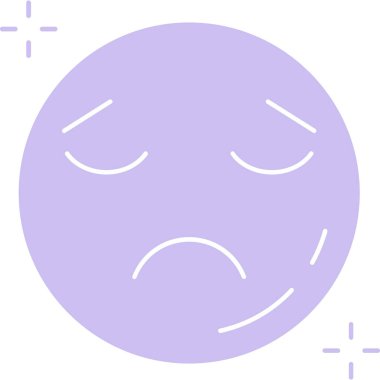 üzgün yüz simgesi vektör çizimi tasarımı