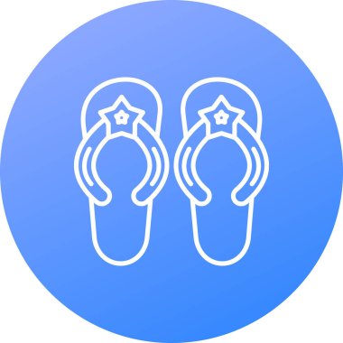 Parmak arası terliklerin vektör çizimi