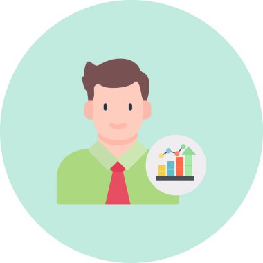 Rozet & çalışanı için iş yönetimi dairesi simgesi