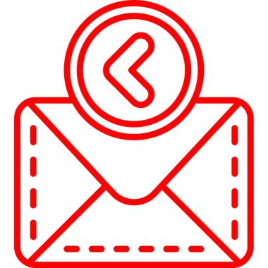 Bir posta simgesinin vektör illüstrasyonu