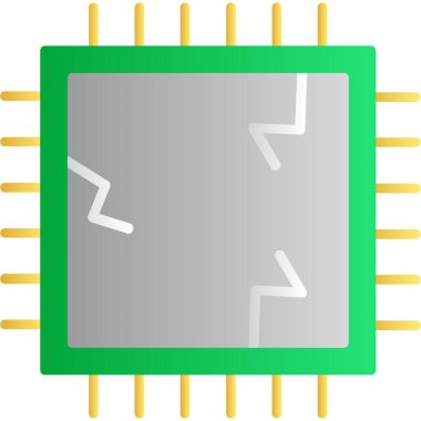 Mikroçip simge vektör çizim