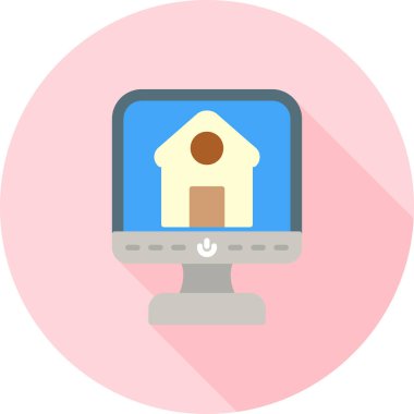 Otel düz vektör simgesi