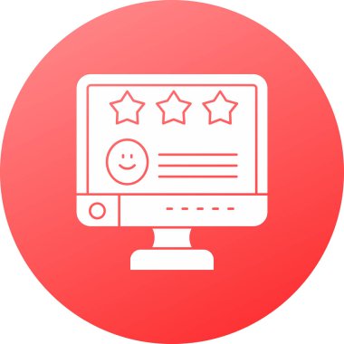 Geri bildirim. Web simgesi basit illüstrasyon