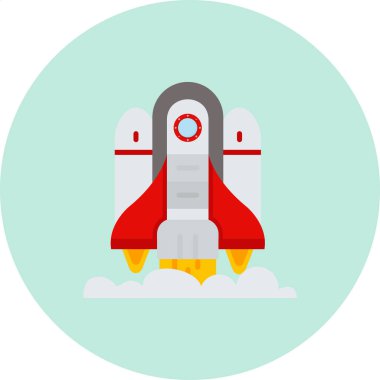 uzay mekiği ikon vektör çizimi tasarımı