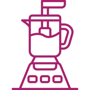 Kahve öğütücü ikonu. İnce çizgi biçimi tasarım vektörü çizimi