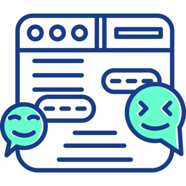 Sohbet simgesi vektör illüstrasyonu