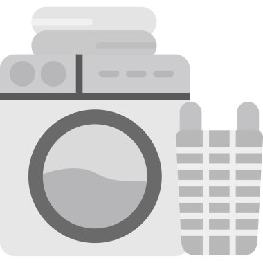 çamaşır makinesi simgesi vektör illüstrasyon tasarımı