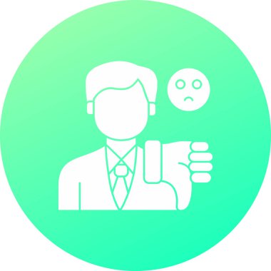 İş adamı simgesi soyut bir grupta izole edildi