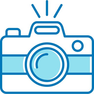 Kamera simgesi. Web için kamera vektör simgelerinin basit illüstrasyonu.