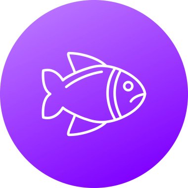 Balık simgesinin vektör illüstrasyonu