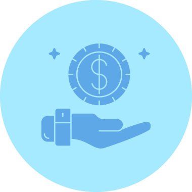 Dolar. Web simgesi basit illüstrasyon