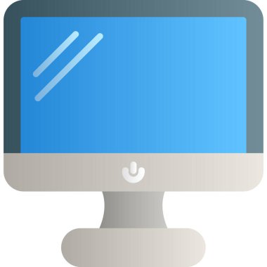 Monitör. Web simgesi basit illüstrasyon