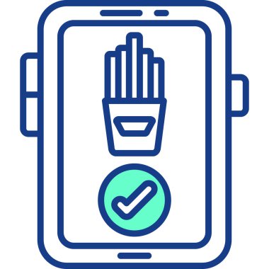 Akıllı telefon simgesinin vektör illüstrasyonu