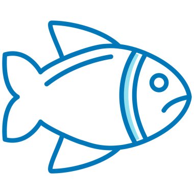 Balık. Web simgesi basit illüstrasyon