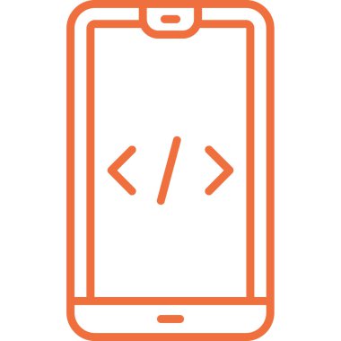 cep telefonu simgesi. Web için akıllı telefon vektör simgelerinin özet çizimi