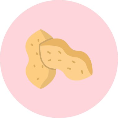 Yiyecek ve içecek ikonunun vektör illüstrasyonu