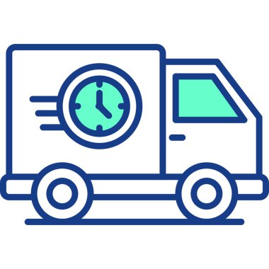 Teslimat. Web simgesi basit illüstrasyon