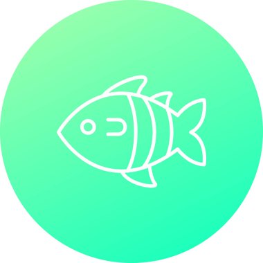 Balık simgesinin vektör illüstrasyonu