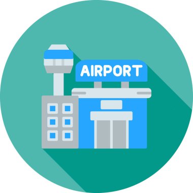 Havaalanı ikon vektör illüstrasyonu