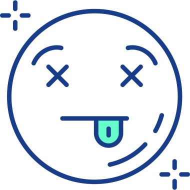 emoticon emoji simgesi, vektör illüstrasyon tasarımı