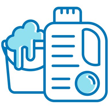 Yağmur bulutlu mavi bir bulut simgesinin vektör çizimi