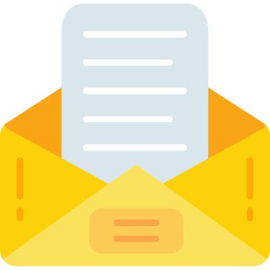 e- posta simgesi, düz biçim