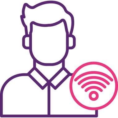 Bir insan simgesinin vektör illüstrasyonu