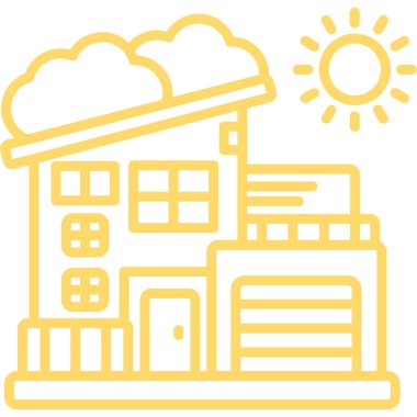 Bina. Web simgesi basit illüstrasyon