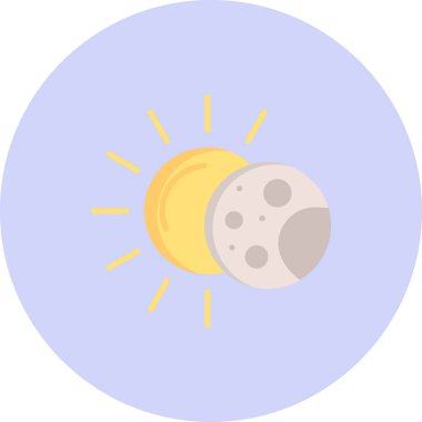 Ay ikonu vektör illüstrasyonu